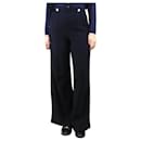 Navy boucle trousers - size UK 8 - Autre Marque