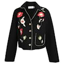 Rixo Sunday Embroidered Jacket in Black Wool - Autre Marque