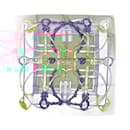 Hermès Carré 90 "GRAND MANEGE" Silk handkerchief in Pink x Green