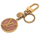 Louis Vuitton Gold Gold Plated and Resin LV Circle Key Holder and Bag Charm