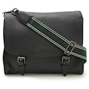 Gucci Leather Messenger Bag Black