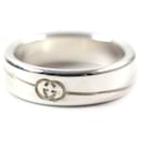 Gucci Diagonal Interlocking G Silver Band Ring