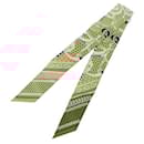 Hermès Brown Eperon d Or Bandana Silk Twilly Scarf