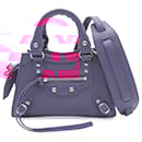 Balenciaga Pink Nano Grained Calfskin Neo Classic City Satchel