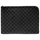 Louis Vuitton Damier Graphite Pochette Jour GM NM Clutch Bag