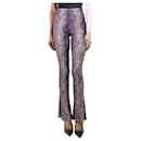 Purple leopard trousers - size UK 8 - Autre Marque