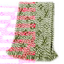 Louis Vuitton Red and White Wool-Silk Knit Shawl