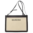 Balenciaga White Canvas Shoulder Bag