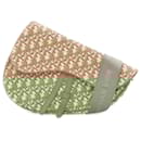 Dior Brown Multicolor Oblique Canvas Saddle Crossbody