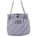 Balenciaga Chain Shoulder Bag in Crushed XS Leather