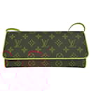 Bolsa de mão dupla Louis Vuitton em lona Monogram GM