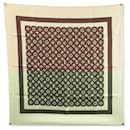VINTAGE LOUIS VUITTON MONOGRAM BROWN SILK SCARF 70 BOX - Louis Vuitton