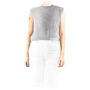 Grey loose-knit cashmere vest - size UK 8 - Autre Marque
