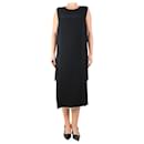 Black sleeveless ribbed maxi dress - size UK 12 - Autre Marque