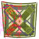 VINTAGE FOULARD HERMES BRINS D'OR 1ERE EDITION 1982 CARRE 90 EN SOIE SCARF - Hermès