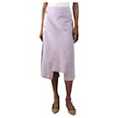 Purple button-detail midi skirt - size UK 6 - Autre Marque