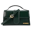 JACQUEMUS - Le Grand Bambino Shoulder Bag in Glossy Green Leather - Jacquemus