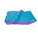 JACQUEMUS - La Vague Jacquemus Blue Leather Shoulder Bag