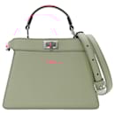 Fendi Pink Petite Leather Peekaboo ISeeU Satchel