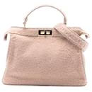 Fendi Pink Large Shearling Peekaboo ISeeU Satchel