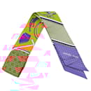 Hermès Orange Les Voitures a Transformation Silk Twilly Scarf