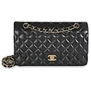 Chanel Black Quilted Lambskin Medium Classic Double Flap Bag