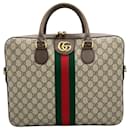 Gucci Ophidia Briefcase in Beige GG Supreme Canvas