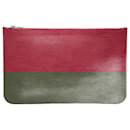 Louis Vuitton Red Epi Neverfull Pouch