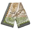 Hermès White Ludovicus Magnus Silk Scarf 90