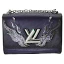 Louis Vuitton Epi Twist MM Navy Shoulder Bag
