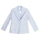 Eleventy Fringed Single-Breasted blazer in Light Blue, Size 38 IT - Autre Marque
