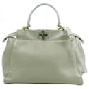 Fendi Peekaboo Mini Leather 2Way Handbag in Pink