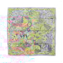 Hermès Carré 90 "AU FIL DU CARRE" Silk handkerchief in Multicolor