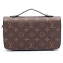 Louis Vuitton Zippy XL Monogram Macassar Round Long Wallet