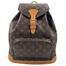 Louis Vuitton Montsouris GM Monogram Backpack Brown Leather PVC