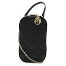 Dior Lady Dior Leather Phone Holder Crossbody