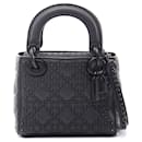 Dior Lady Dior Mini Leather Handbag Black