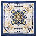 Blue Eperon D'or silk scarf - Hermès