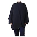 Navy blue cashmere heavyweight cardigan - One size - Autre Marque