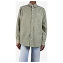 Sage button-up striped shirt - size UK 8 - Autre Marque