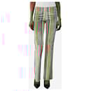 Multicoloured striped velvet trousers - size UK 8 - Autre Marque