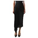 Black pleated sheer skirt - size UK 10 - Autre Marque