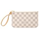 Louis Vuitton White Damier Azur Neverfull Pouch PM