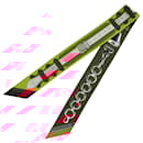 Hermès Orange Inventaire Poetique de Brides a Bloc Silk Twilly Scarf