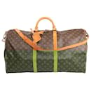 Louis Vuitton Monogram Canvas Keepall Bandoulière 60 Travel Bag M41412