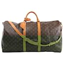 Louis Vuitton Monogram Canvas Keepall Bandoulière 60 Travel Bag M41412