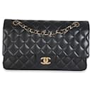 Chanel Black Quilted Lambskin Medium Classic Double Flap Bag