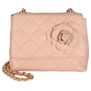 Chanel Vintage Beige Quilted Lambskin Mini Camellia Flap Bag