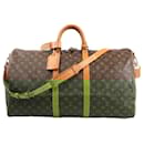 Louis Vuitton Monogram Canvas Keepall Bandoulière 55 Travel Bag M41414