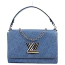 Louis Vuitton Epi Leather Twist Shoulder Bag GM in Denim Blue